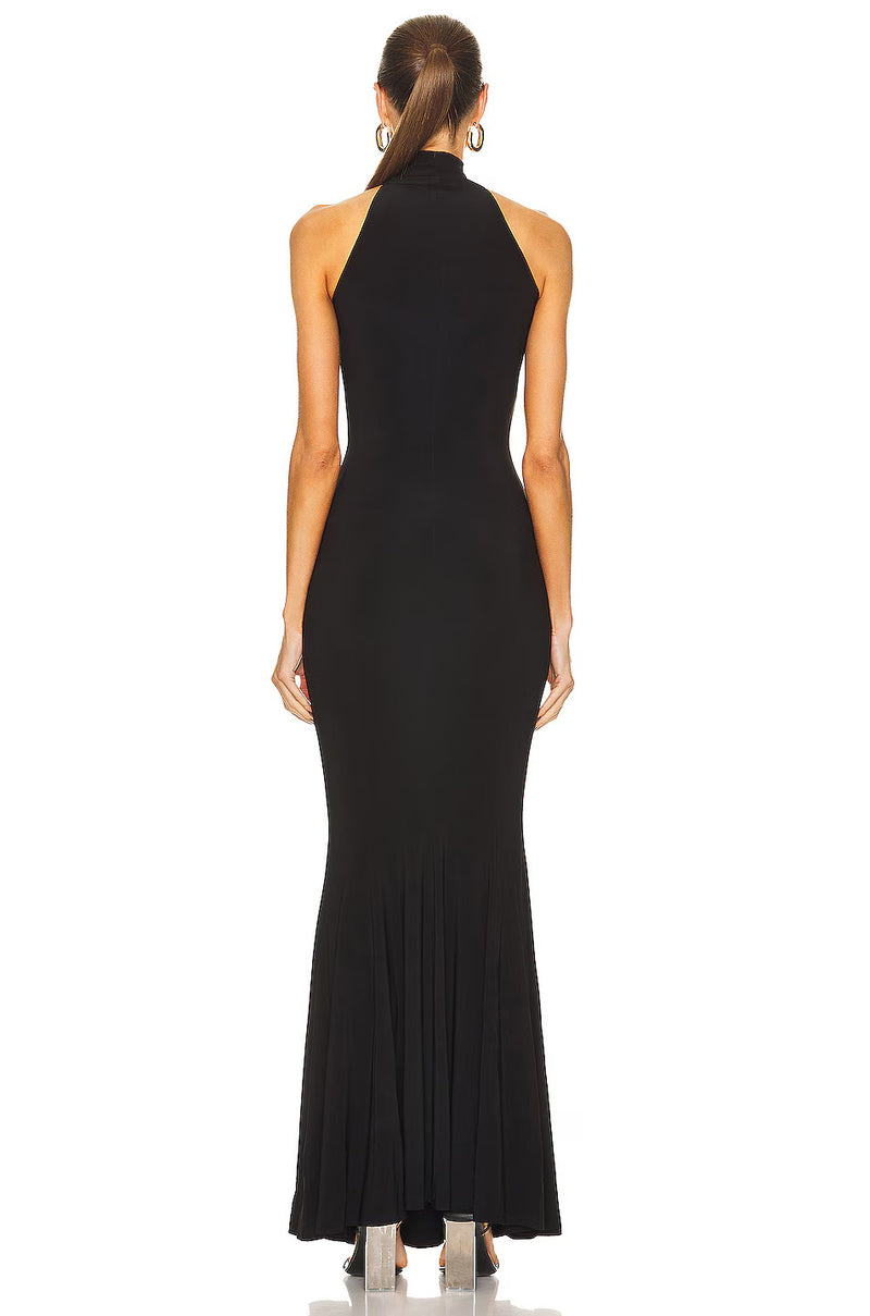 Norma Kamali - Turtleneck Strapless Fishtail Gown