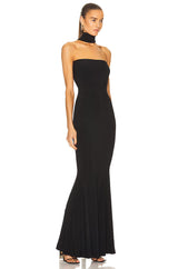 Norma Kamali - Turtleneck Strapless Fishtail Gown