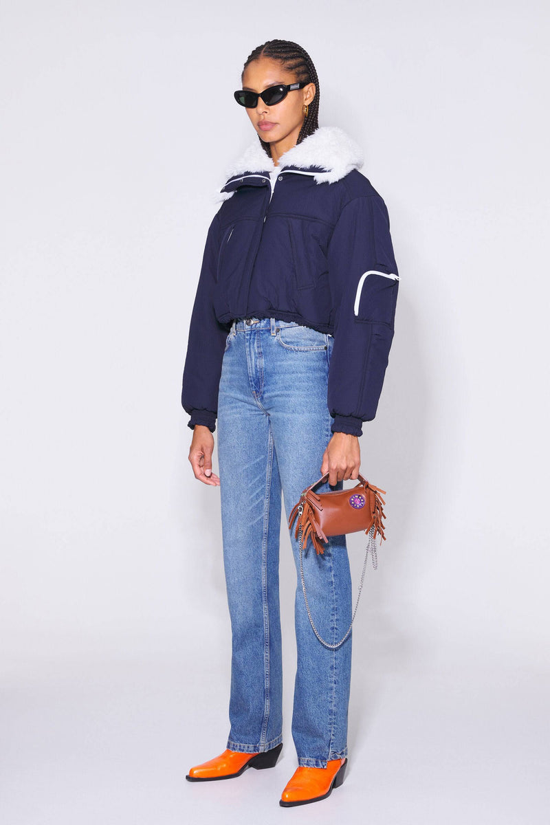 BIMBA Y LOLA - NAVY BLUE PADDED JACKET