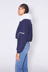 BIMBA Y LOLA - NAVY BLUE PADDED JACKET