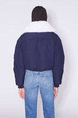 BIMBA Y LOLA - NAVY BLUE PADDED JACKET