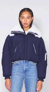 BIMBA Y LOLA - NAVY BLUE PADDED JACKET