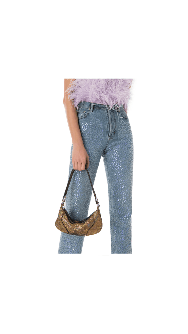 BY FAR - Amira Hologram Leather Shoulder Bag