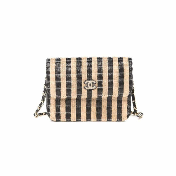 Chanel Raffia Jute Striped Belt Bag – Fancy Lux