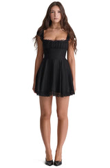 House of CB - Kaia Lace Trim Fit & Flare Minidress