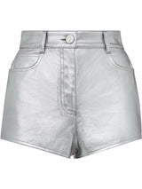 FENDI - METALLIC DENIM SHORTS IN SILVER