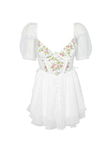 For Love & Lemons - Trellis Rose Dress in White