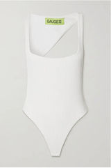 Gauge81 - Rouen Open-Back Ribbed-Knit Bodysuit