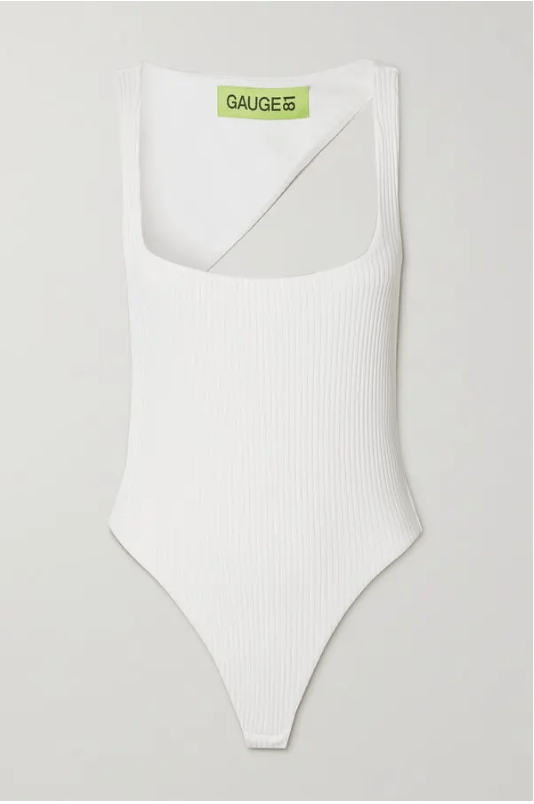 Gauge81 - Rouen Open-Back Ribbed-Knit Bodysuit