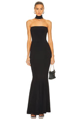 Norma Kamali - Turtleneck Strapless Fishtail Gown