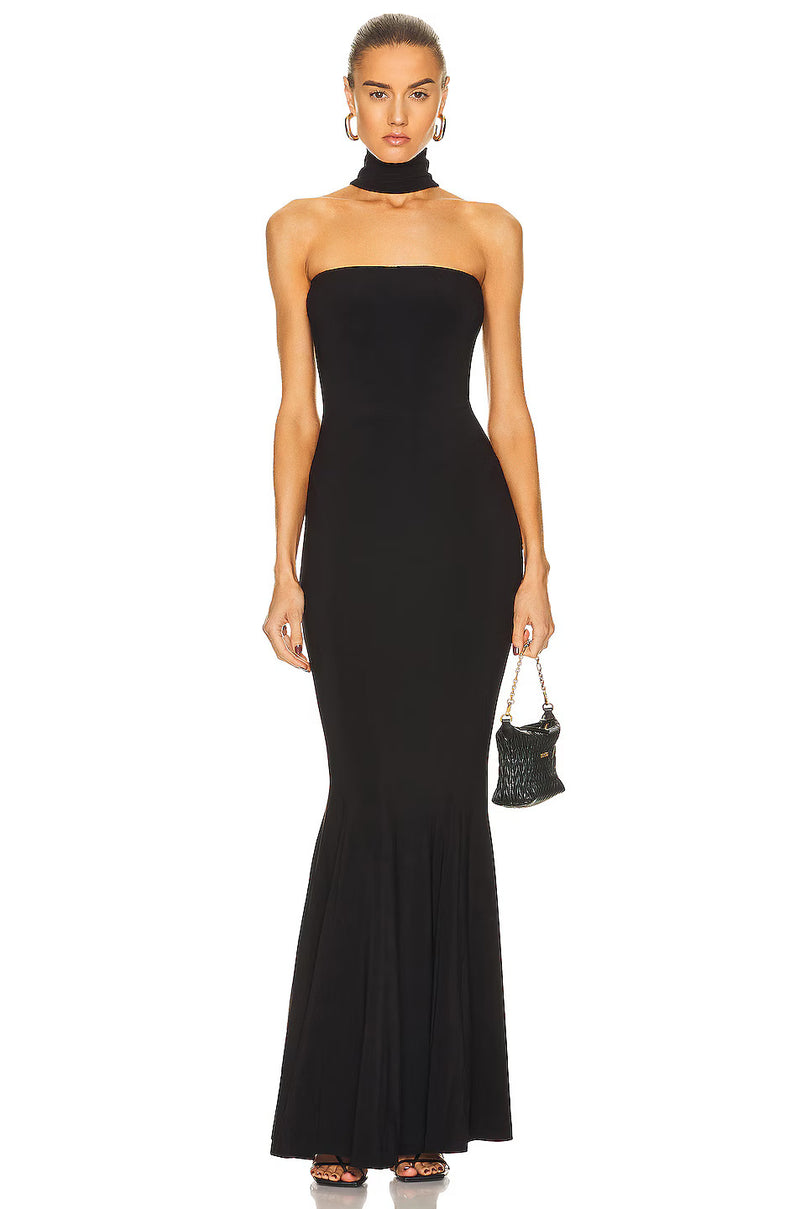 Norma Kamali - Turtleneck Strapless Fishtail Gown