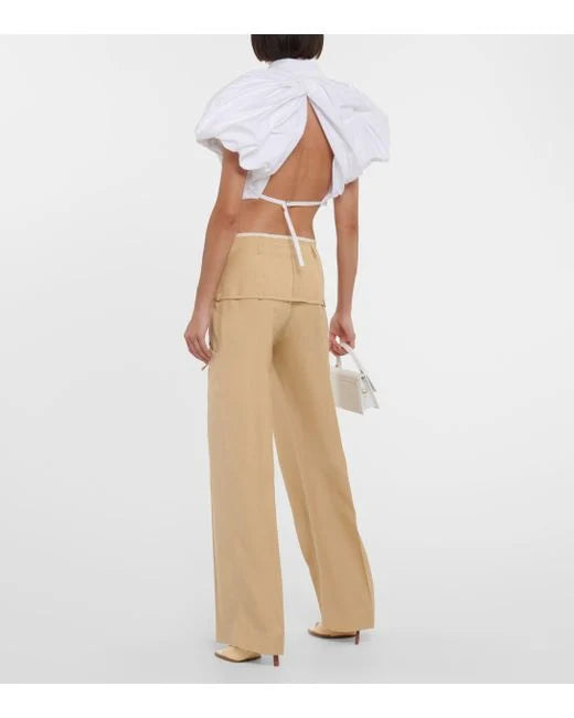 Jacquemus - La Chemise Pavane Cropped Top