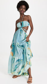 Shailene Marble Printed Cover Ups Laurel