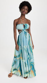 Shailene Marble Printed Cover Ups Laurel