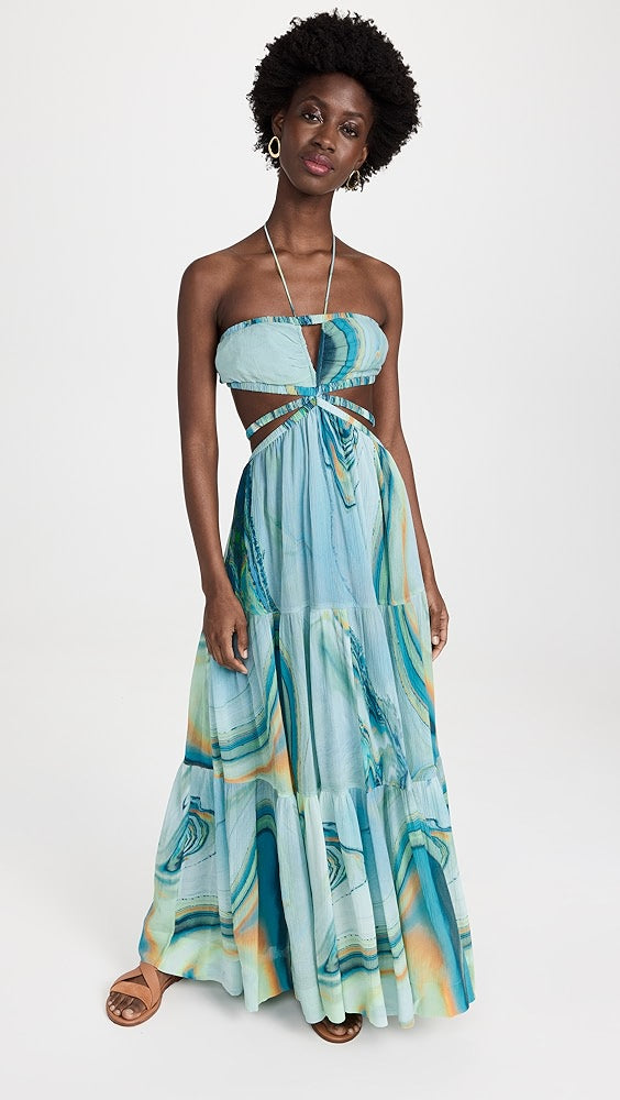 Shailene Marble Printed Cover Ups Laurel