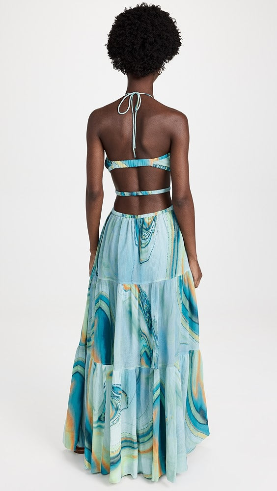 Shailene Marble Printed Cover Ups Laurel