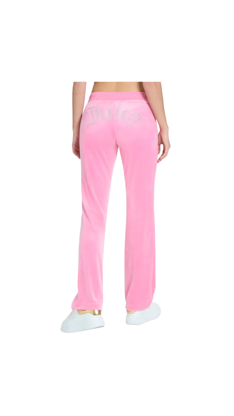 Juicy Couture Women's OG Big Bling Velour Track Pant