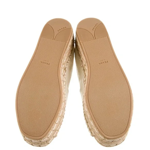 Prada - Leather Espadrilles