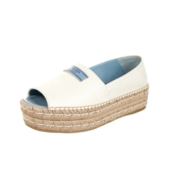 Prada - Leather Espadrilles