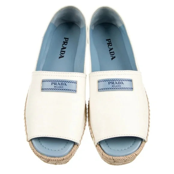 Prada clearance leather espadrilles