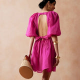 Banana Republic - Ramie Open-Back Dress