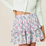 LOVESHACKFANCY - Ignacia Ruffled Floral Mini Skirt