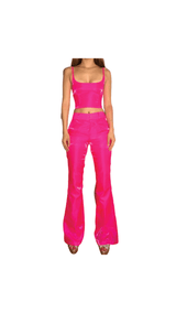 Mia Vesper - Liquid Pink Flare Pant