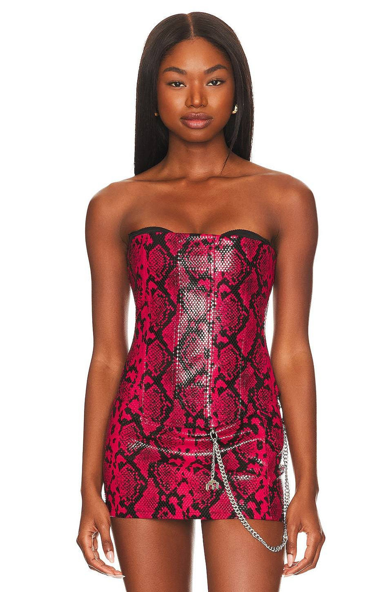 Miaou - Chuck Corset in Rouge Python