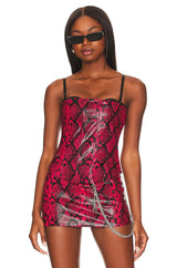 Miaou - Chuck Corset in Rouge Python