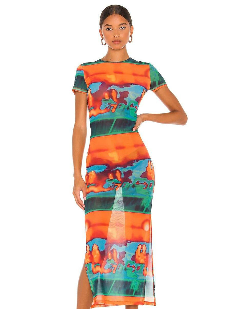 Miaou - Multicolor Billie Maxi Dress In Thermal