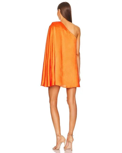 Michael Costello - Barbara Mini Dress In Orange