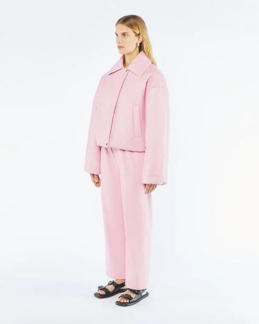 Nanushka - Pink Okobortm Alt-leather Bomber Jacket