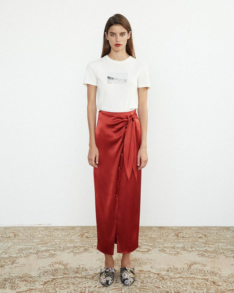 Nanushka - Aries Satin Wrap Skirt