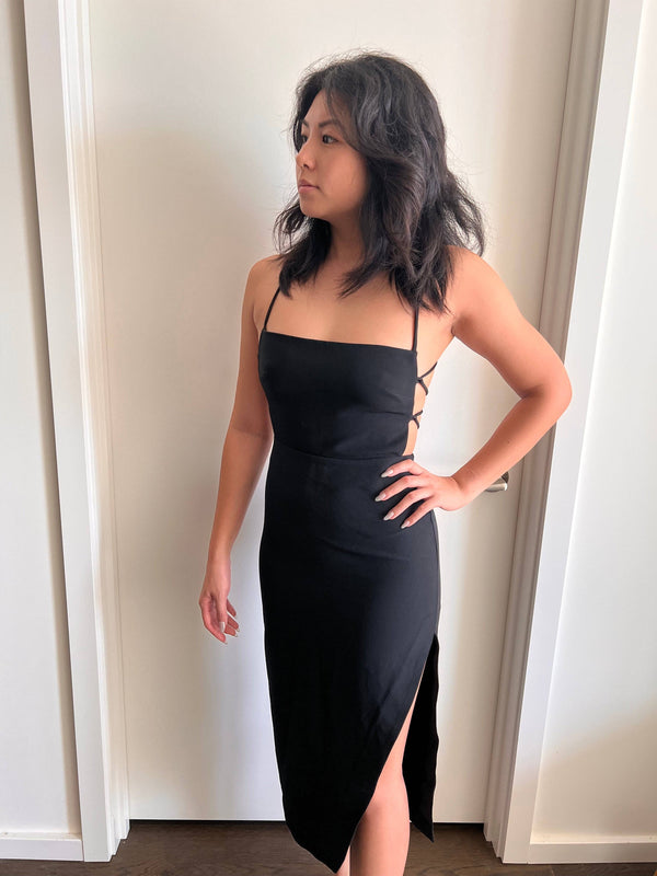 NBD - Becky Midi Dress in Black