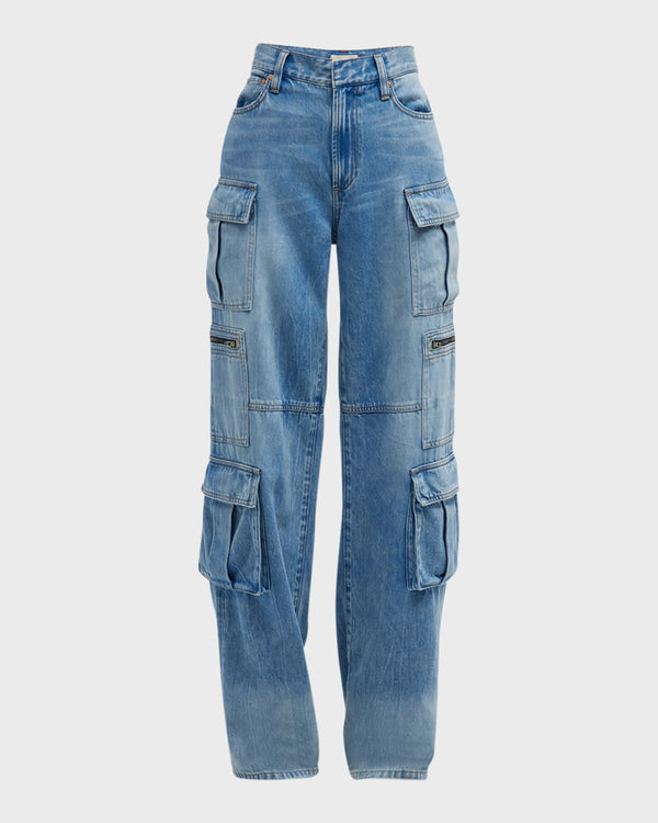 Alice + Olivia - Cay Baggy Denim Cargo Pants