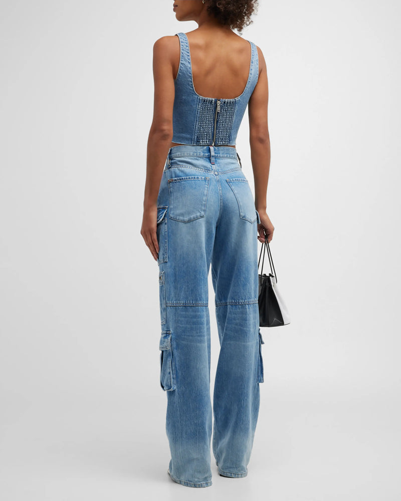 Alice + Olivia - Cay Baggy Denim Cargo Pants