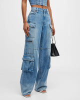 Alice + Olivia - Cay Baggy Denim Cargo Pants