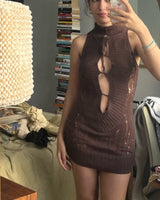 Danielle Guizio - Brown Cut Out Dress