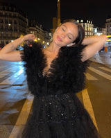 Kika - Tulle Layred Sequin Dress
