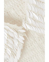 Retrofete - Natural Yara Cropped Paillette-embellished Crochet-knit Top
