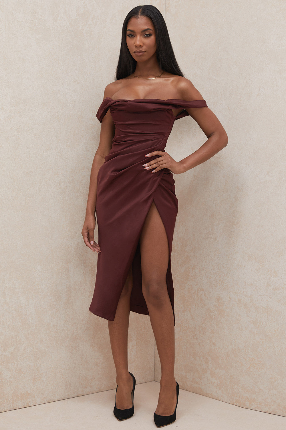 House of CB Rhoda Off the Shoulder Corset Dress