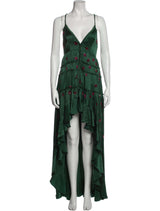 Rococo Sand - Silk High Low Maxi Dress