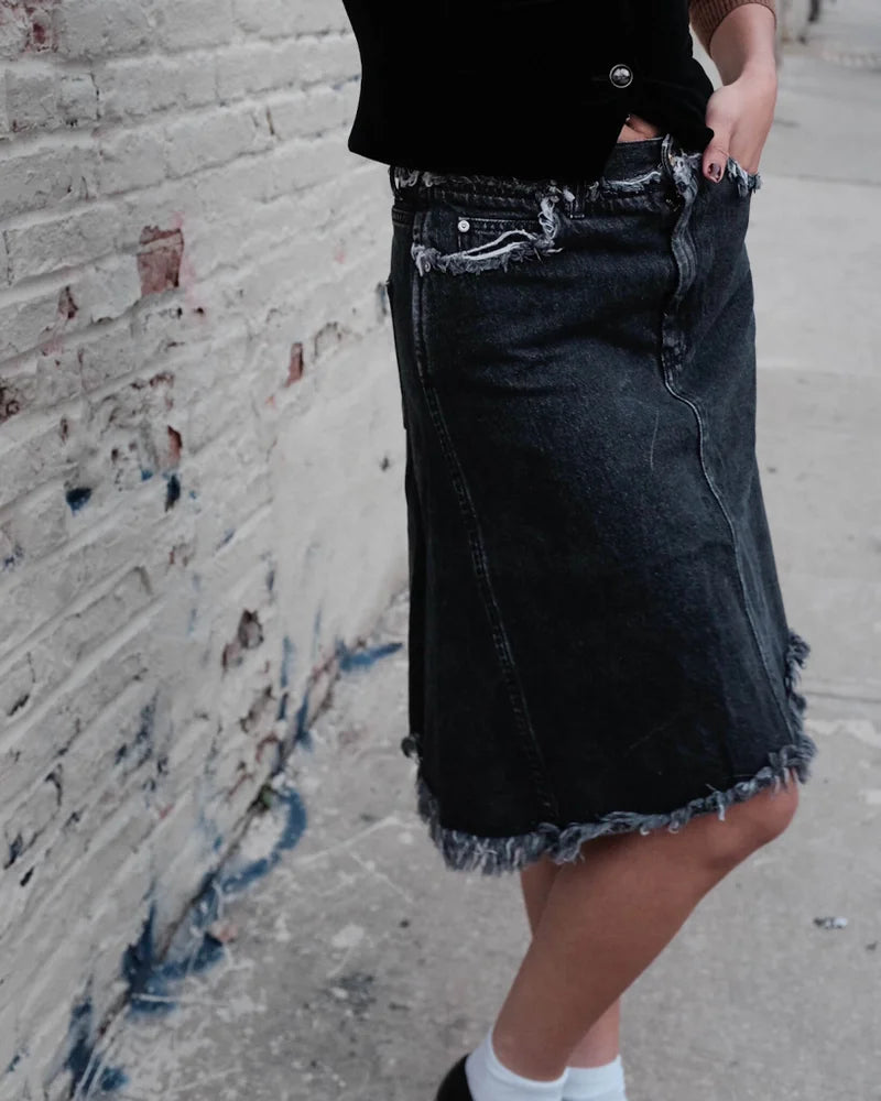 Acne Studios - Distressed Denim Skirt