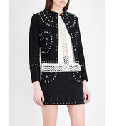 Sandro - Embellished Suede Jacket