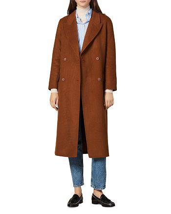 Sandro - Hazeen Fringed Double-Breasted Coat