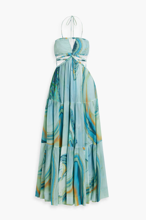 Shailene Marble Printed Cover Ups Laurel