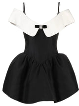 SHUSHU/TONG - Black Off-The-Shoulder Minidress