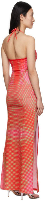 Sinead Gorey - Red Digital Print Curve Enhancing Maxi Dress