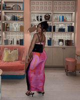 Sinead Gorey - Red Digital Print Curve Enhancing Maxi Dress
