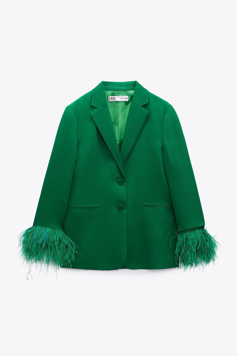 Zara outlet feather blazer